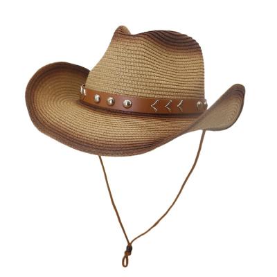 China Outdoor Casual Seaside Sunscreen Hat Beach Hat For Men Cheap Straw Ethnic Style Cowboy Hats for sale