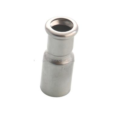 China Beverage DVGW W534 stainless steel ss304/316L direct press fitting M profile reducer coupling elbow for sale