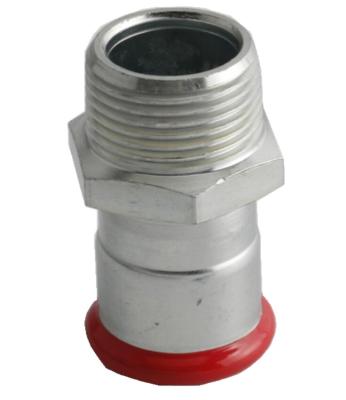 China Direct Drink Carbon Steel Galvanized M Profile Press Fitting Male Mating Adapter for sale