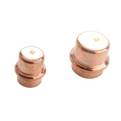 China Drinking Water v Profile Press Fitting Copper V Type Copper Press V End Of Press Stop Fittings for sale