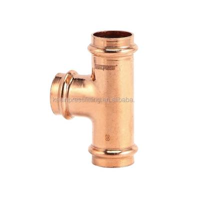 China Drinking Water PRESS COPPER AQUAGAS V B88 CU-DHP Bypass Press V Fit T-piece for sale