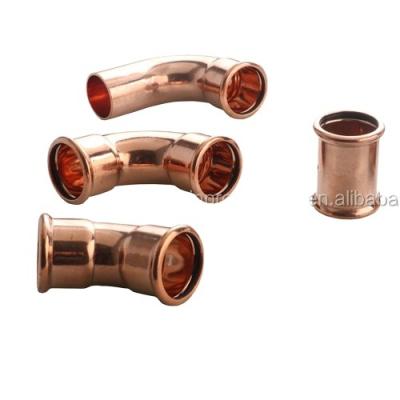 China EN1057 Elbow EN1057 Drinking Water Copper Press Fitting 90 Degree M-Profile Reducer Pipe Press Fit Copper Fittings for sale