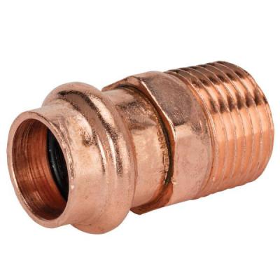 China ASTM B88 Drinking Water Copper Fitting Male Press Adapter for sale