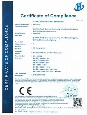 Certificate of Compliance - Wenzhou Dingrao New Materials Sales Co., Ltd.