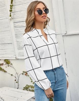 China Fashion New Arrival Chiffon Fabric Women's Anti-pilling Blouse Ladies Chiffon Fabric Floral Print Top Shirt for sale