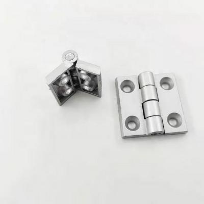 China Installation Adjustable Folding Hinge Removable Zinc Alloy Hinge For 2020 Aluminum Profile Metal Butt Door Hinge for sale