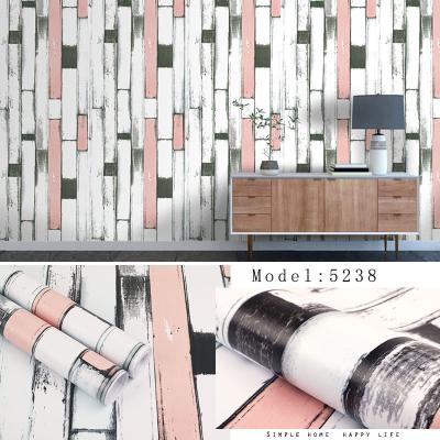 China FuDi 7 Feet Self Adhesive Modern Wood Door Wallpapers For Bathroom for sale