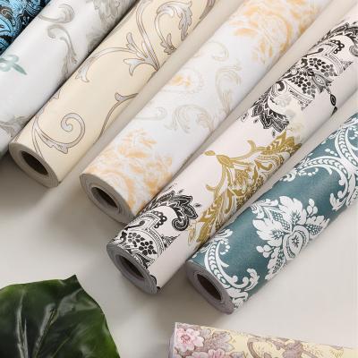 China 3d environmental protection self adhesive vinyl european style decor wallpaper for bedroom design for sale