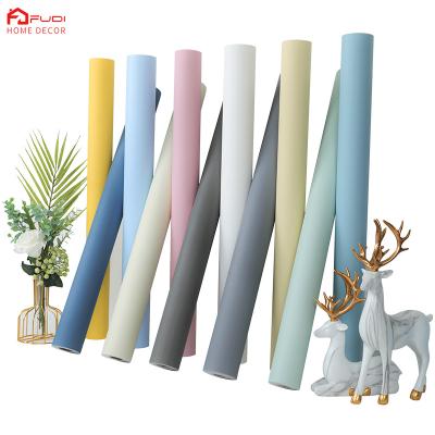 China WALL STICKER decoration modern pure color wallpaper peel and stick self adhesive wall sticker for sale