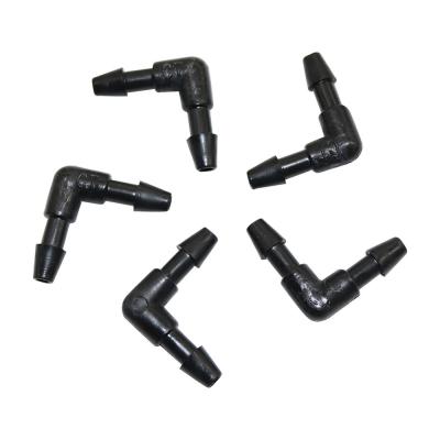 China Eco Friendly 3/5mm Elbow Connector Drip Irrigation System Hose Fitting Auto Water Hose for sale