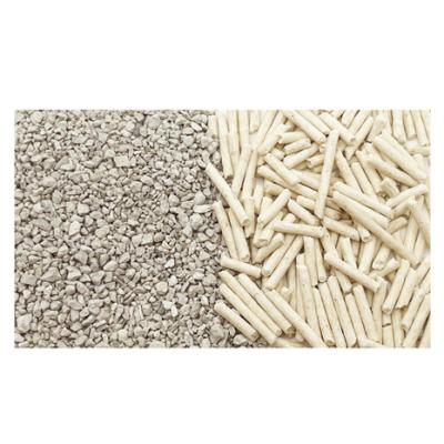 China Premium Viable Original 2.0mm Mixed Mineral Sand (7:3) Mass Customization Shredded Green Tea Mixed Tofu Cat Litter for sale