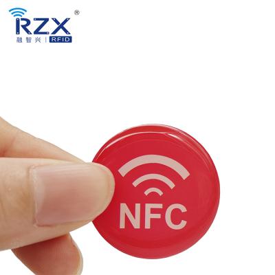 China Waterproof/waterproof Digital business card nfc tag with logo NTAG 213 RFID sticker nfc stick tag for sale