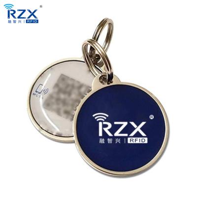 China Customized Waterproof / Waterproof NFC Pet ID Collar QR Code Serial Number Epoxy Contactless Key Tags for sale