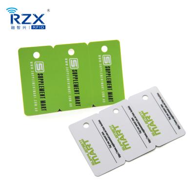 China Custom promotion 3 keytag printing / serial numbers /QR code 3 in 1 PVC membership cards plastic key tag for sale