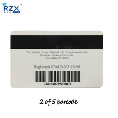 China Supermarket Fancy Signature Board Coding Magnetic HICO PVC Business Card With Barcode Printing for sale