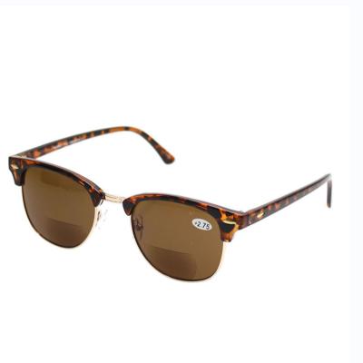 China Presbyopic Sunglasses Men Half Frame Metal Presbyopic Sunglasses for sale