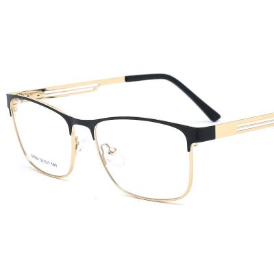 China 2023 New Fashionable Half Frame Metal High Grade Men's Business Glasses Frame Ultra Light Optical Frame for sale