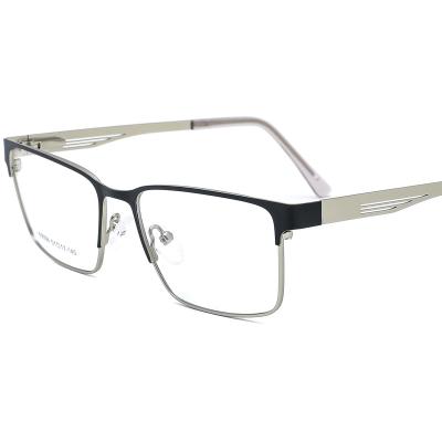 China New Fashionable Iron Man Glasses European and American Glasses Fit Men's Metal Frame for sale