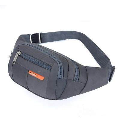 China New logo printed sports waist bumbag men's and women's canvas one-shoulder messenger bag casual outdoor waterproof anti-theft bag for sale