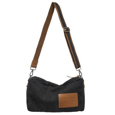 China Fashion OEM ODM Student Cotton Bag Women Eco Shoulder Bag Canvas Messenger Bag for sale