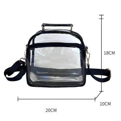 China Fashion PVC Plastic Handbag Cross - Body Bag Waterproof Clear Tote Bags Women for sale