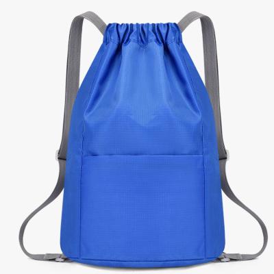 China Waterproof Wholesale Nylon Polyester Drawstring Sports Backpack Promotional Bag Polyester Custom Drawstring Bags for sale