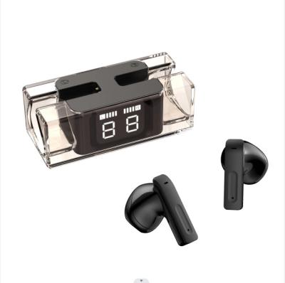 China Charging E90 YX06 TWS Digital Display Earbuds Fast Crystal Wireless Transparent Deep Bass Clear Call Case TWS Earphone P.J. for sale