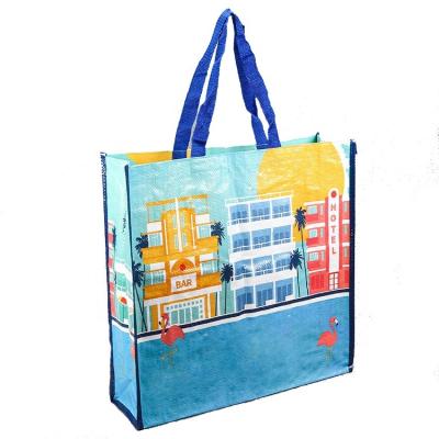 China Promotional New Design Extra Large Black Handled Capacity Laminated Tote Bag PP Woven Shopping Logo 120gsm-pp-woven-laminated-bag for sale