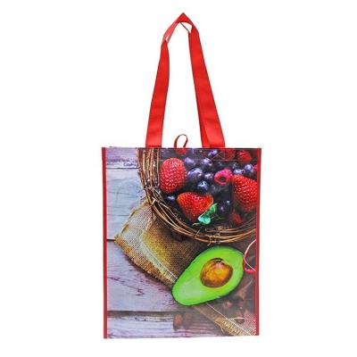 China Zhejiang factory custom logo handled eco friendly reusable custom logo cmyk shopping pp laminated non woven bag with logo for sale