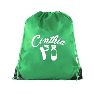 China Promotional Custom Logo Printing Travel Bag Small Shoes Waterproof Gift Bag Polyester Nylon Drawstring Bags for sale