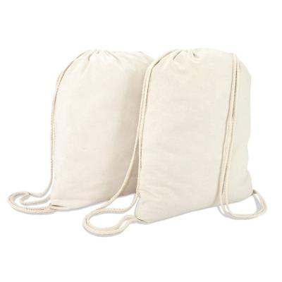 China Wholesale Custom Organic Travel Bag Cotton Canvas Drawstring Bag Cotton Drawstring Bag for sale