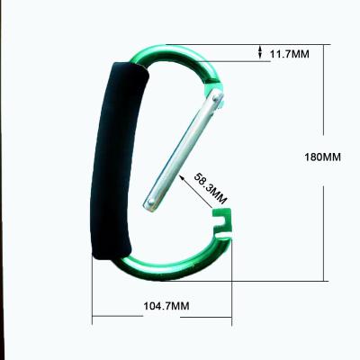 China Wholesale Carabiner Logo Easy Climbing Big D Custom Color Shaped Aluminum Carabiner Hook for sale