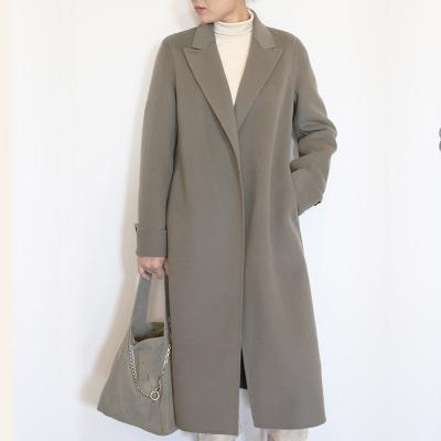 China 2021 New Arrival Fashion Women's Woolen Coat Factory Custom Anti-wrinkle Long Coats For Ladies Casual Woolen Plus Size Winter Clothes for sale