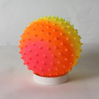 China Children Spiky Ball Toys 6 Inch Small Rainbow Color Printing Kids Spiky Ball Toys for sale