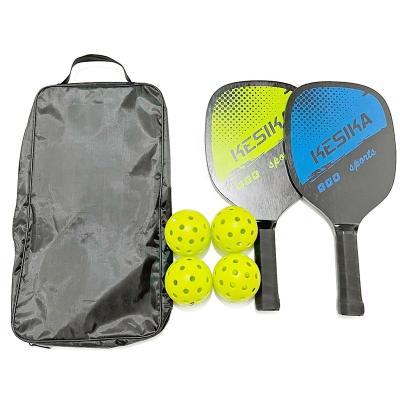 China Environmental Protection And Safety And Carbon Materials Pickleball Paddle Fiber Surface Pickle Ball Racket 2 Ultralight Paddles And Ball Set Carbon With 4 Ball Pickleball Paddle for sale