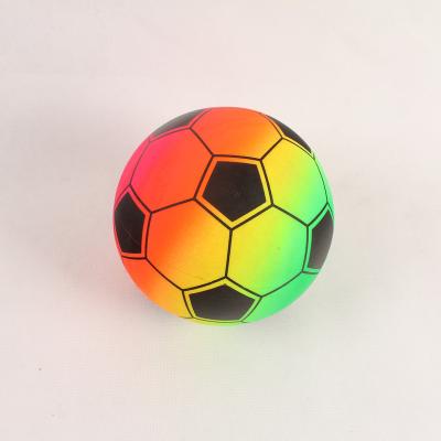 China Wholesale Lightweight Inflatable Rainbow Color Toy Football Soccer Ball for sale