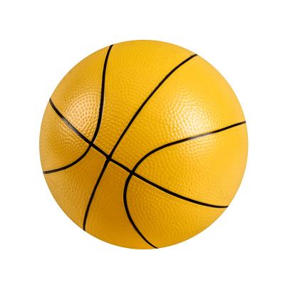 China Toy Simple Design Inflatable Yellow Color PVC Basketball Ball Training For Wholesale for sale