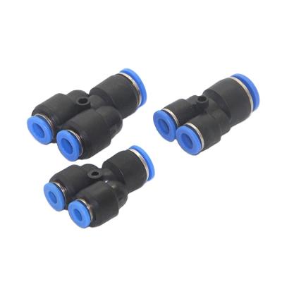 China Print Shops PWGY Type Pneumatic Quick Reducer Tube Fitting Air Duct Plastic Fittings for sale