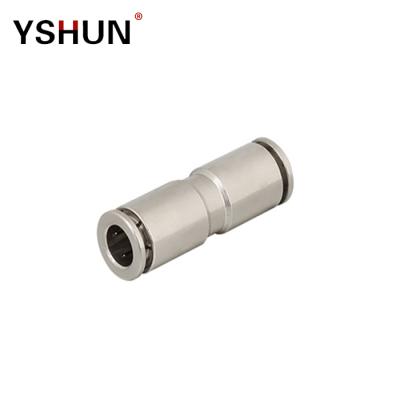 China PU 8 mm BRASS Unions Full Brass Pneumatic Touch Fittings Recess Fitting For Hose Pipe Tube Fittings for sale