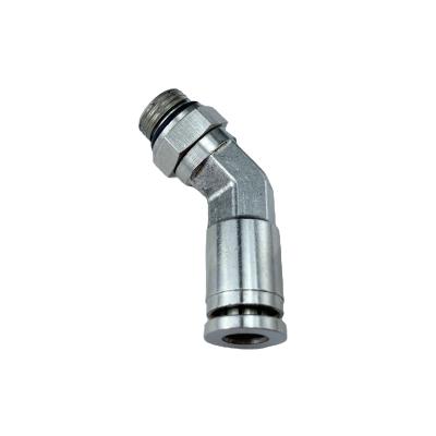 China Factory One Touch 45 Degree Brass Pneumatic Fittings Recess Fitting For Hose Pipe Tube Fittings for sale