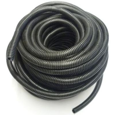 China Good Flexibility Corrugated Plastic Black Pipe Threaded Hose Pipe for sale