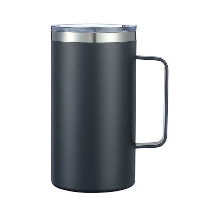 China Hot Sales New Design Viable Wholesale 24oz BPA Free Portable Custom Stainless Steel Cup With Handle for sale