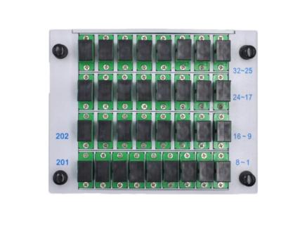 China 1x32 SC/UPC Cassette Card Inserting PLC Splitter Module 1:32 SC/UPC Ports Fiber Optic PLC Splitter PLC-C-04 for sale