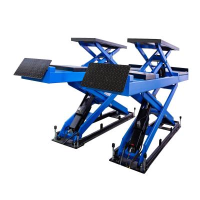 China Full Rise Scissor Lift Machine Hydraulic Lift For 3500kg / 4000kg Car Wash for sale