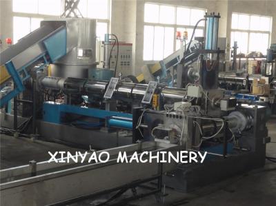 China PP  PE films strand Plastic Pelletizing Machine Single screw Double stage Pull strap for sale