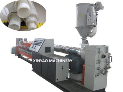 China PP, HDPE single wall Plastic Corrugated Pipe Extrusion Line 90 - 250mm Single screw for sale