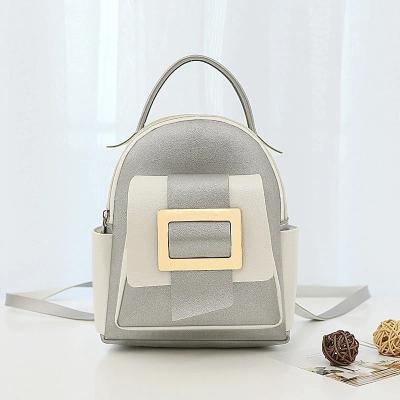 China None 2020 New Mini Ladies Backpack Fashion Color Matching Pure PU Color Mobile Phone Coin Purse Small Fresh Backpack for sale