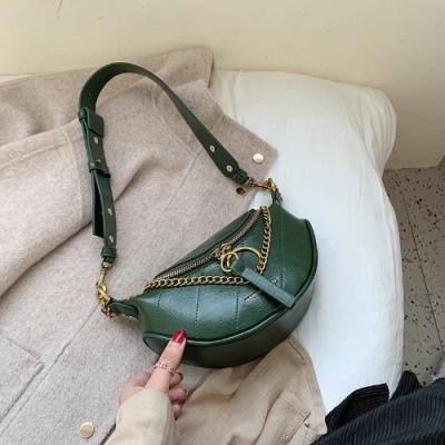 China No Designer Luxury Women Chest Bag High Quality Cross - Body Bags Female Fashion Handbag Messenger Bag Banana Belt Chain Purse for sale