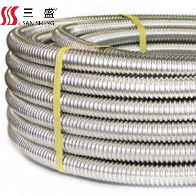 China Construction 304 Corrugated Stainless Steel Tube Flexible Metal Hose Water Pipe for sale