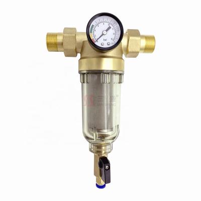 China Household Water Appliances Pre Filter 40 Micron Water Filter Protective Brass Purifier For Household for sale